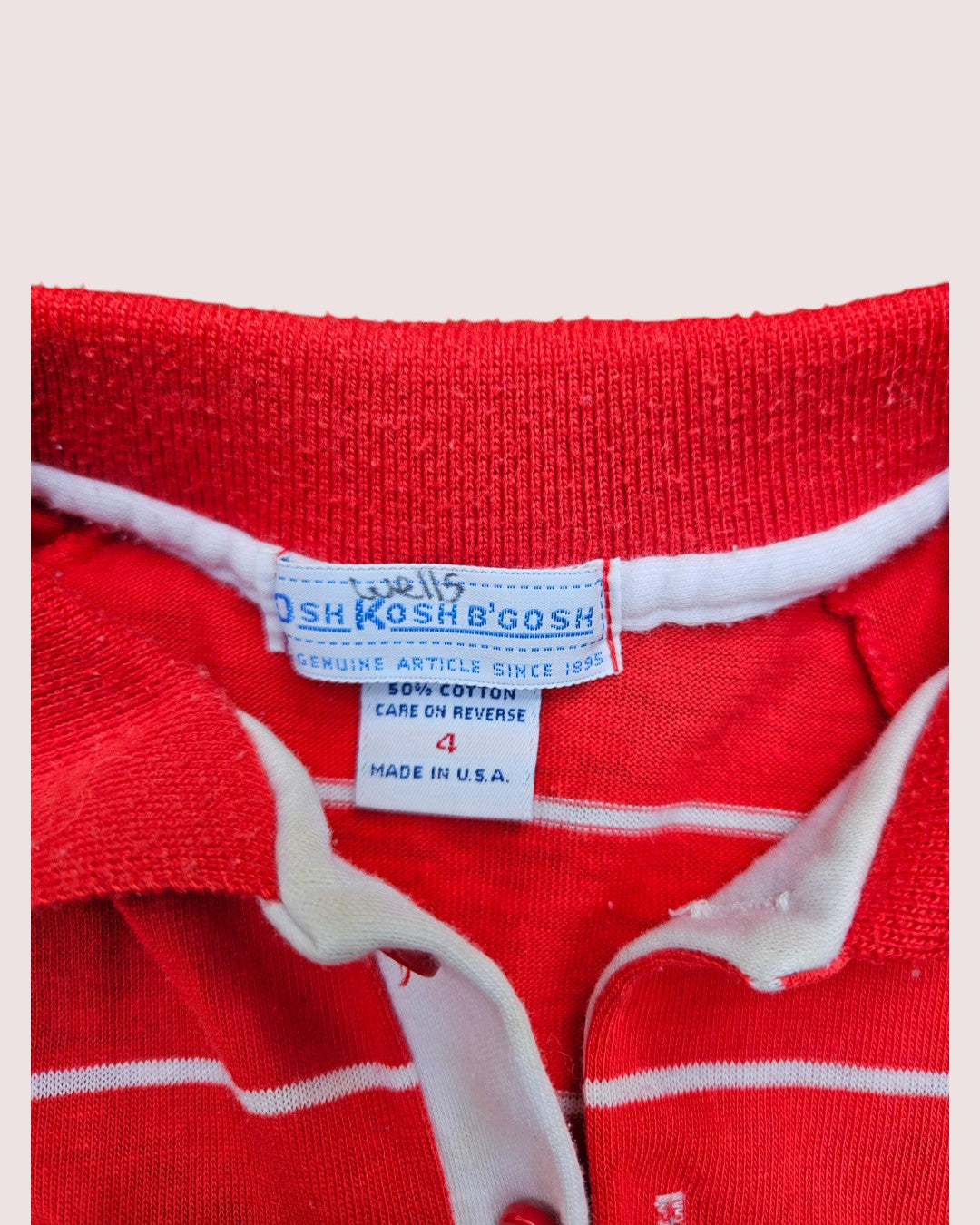 Vintage Oshkosh short sleeve polo tagged 4