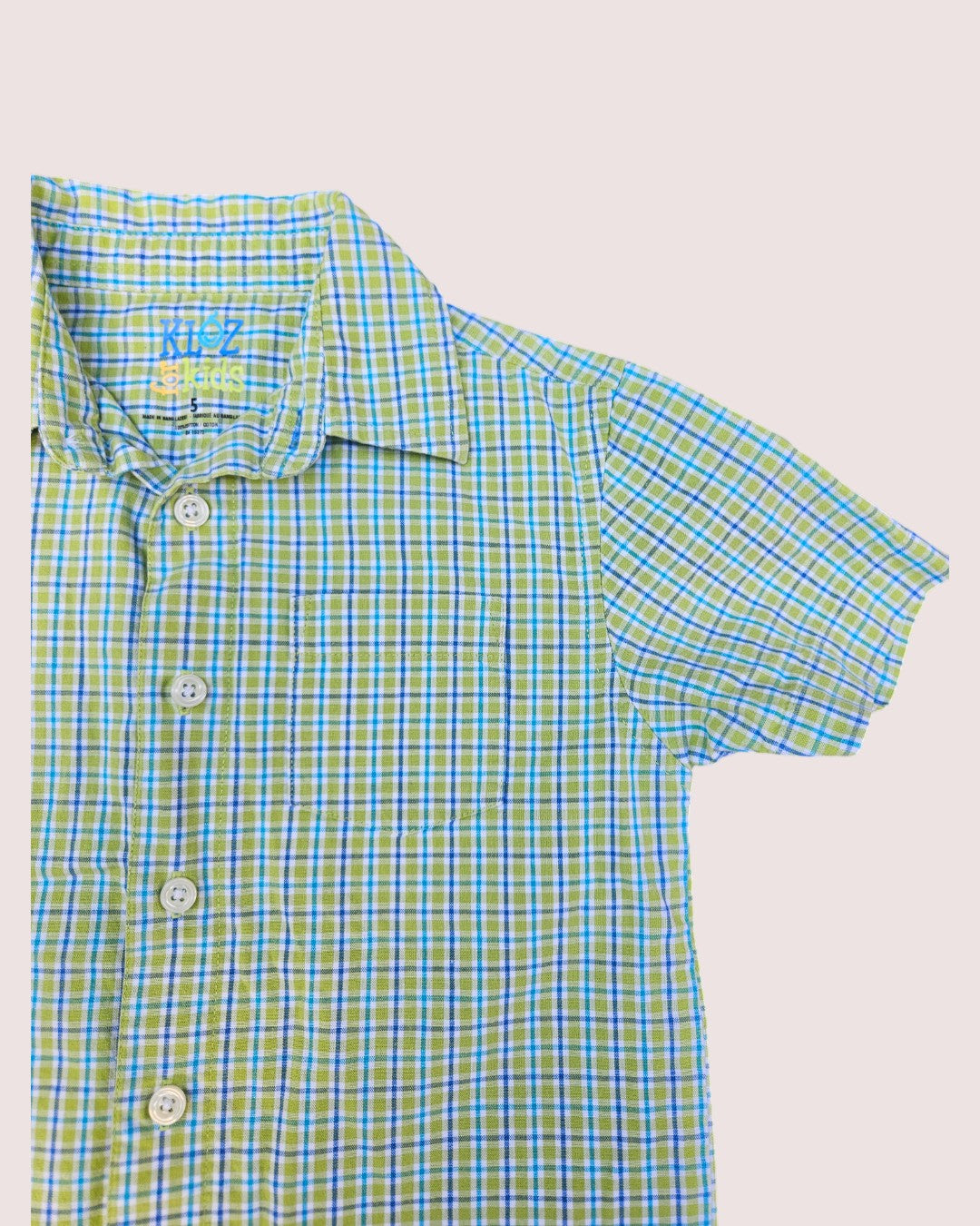 Kloz for Kids plaid short sleeve button up shirt 5T