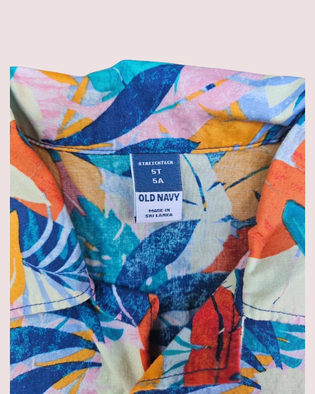 Old Navy tropical short sleeve button up shirt 5T