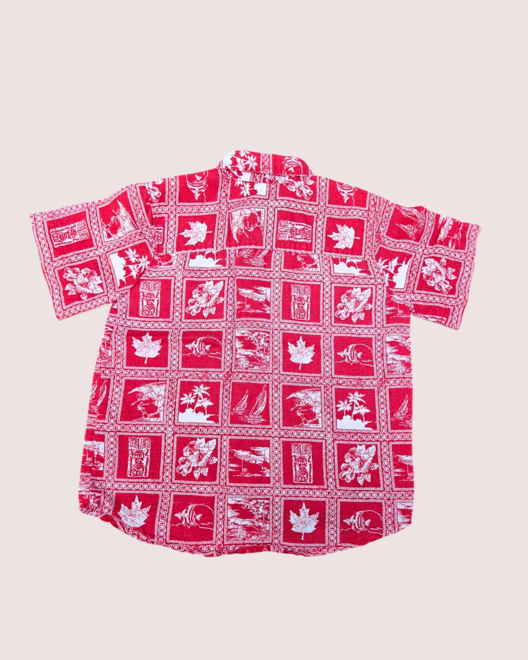 Retro Old Navy tropical print short sleeve button up shirt 5T