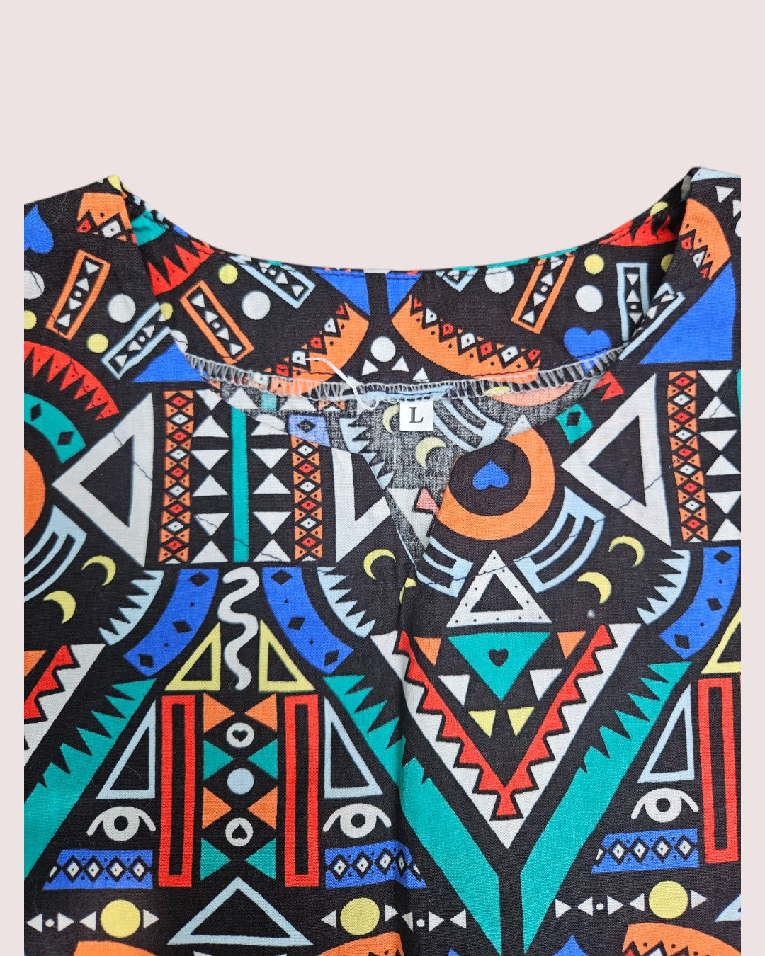 Handmade abstract print tee 4T