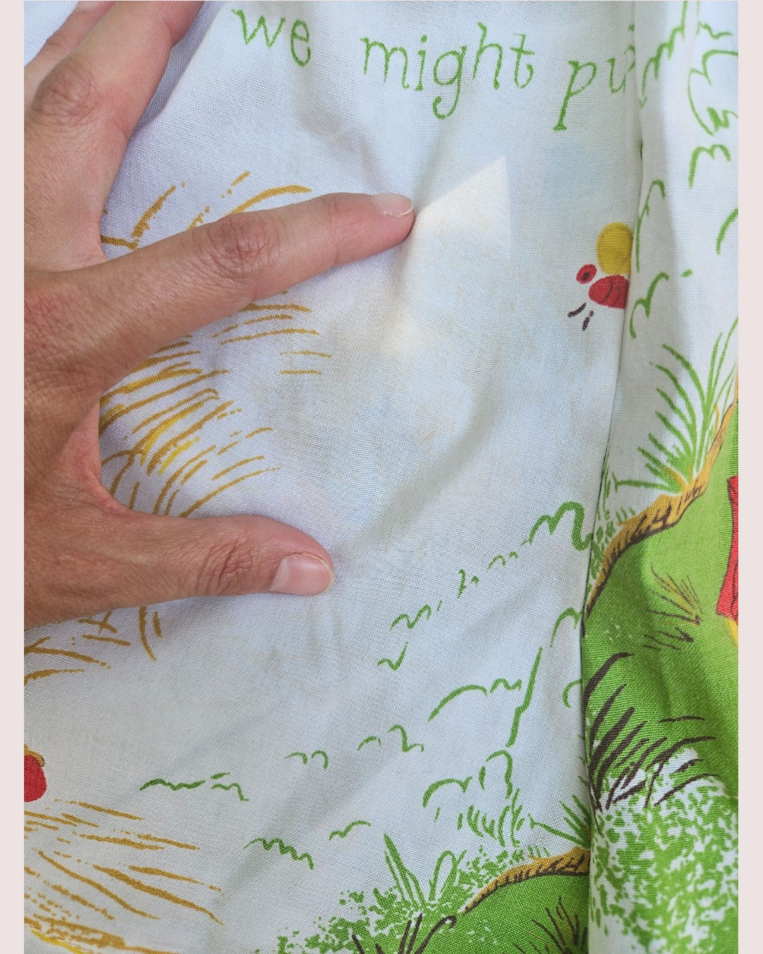 Handmade Winnie the Pooh set from vintage fabric