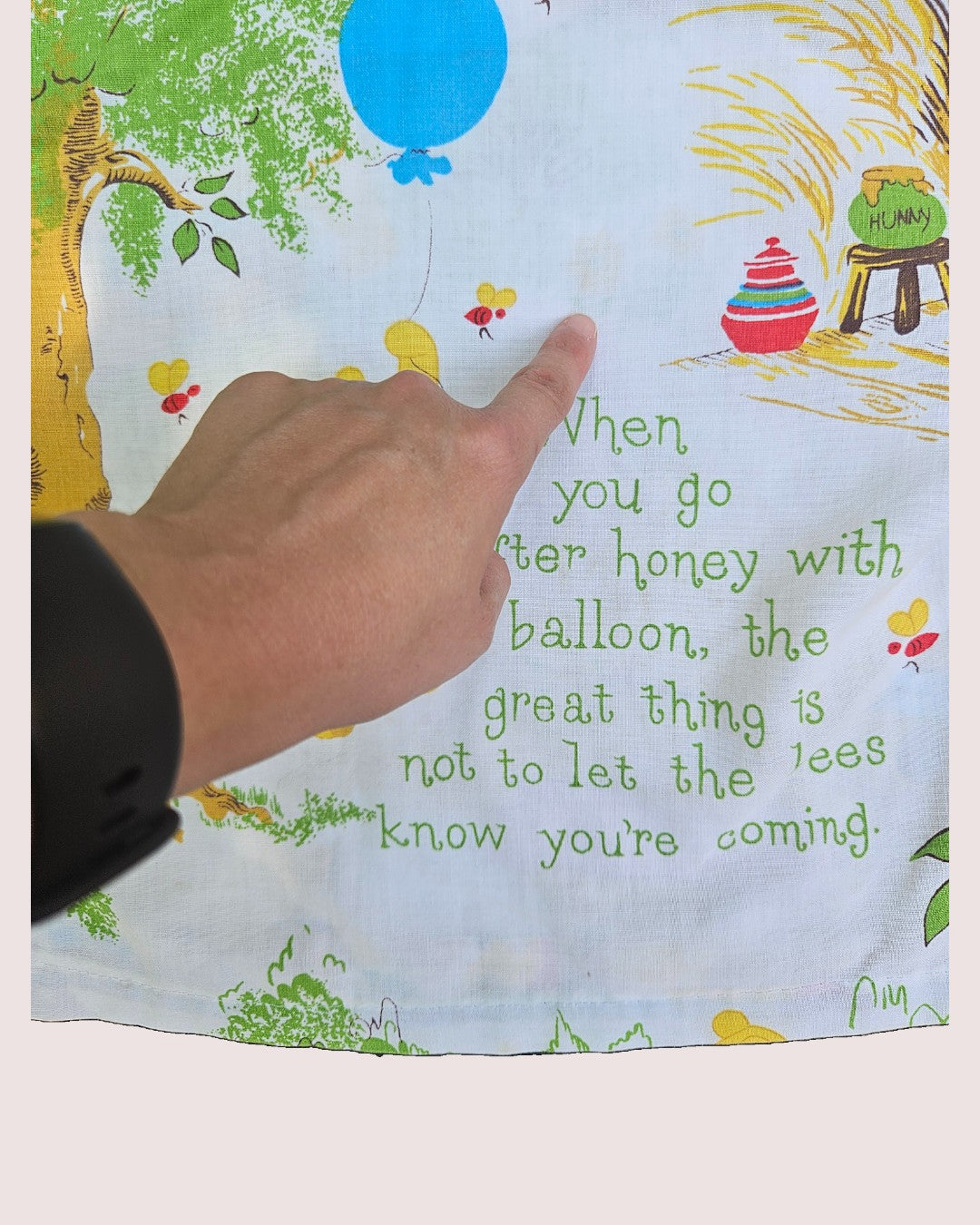 Handmade Winnie the Pooh set from vintage fabric