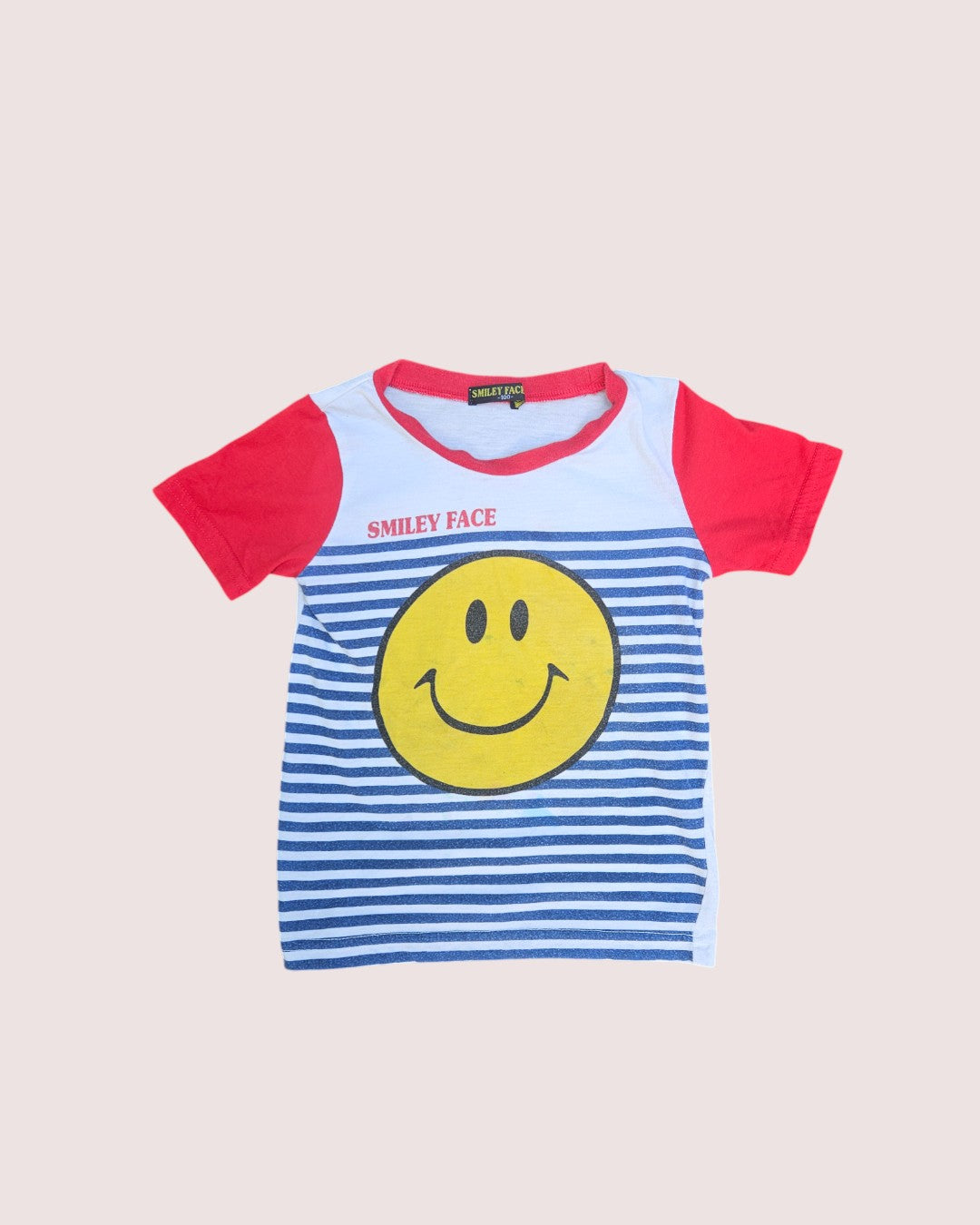 Smiley face tee 3-4T