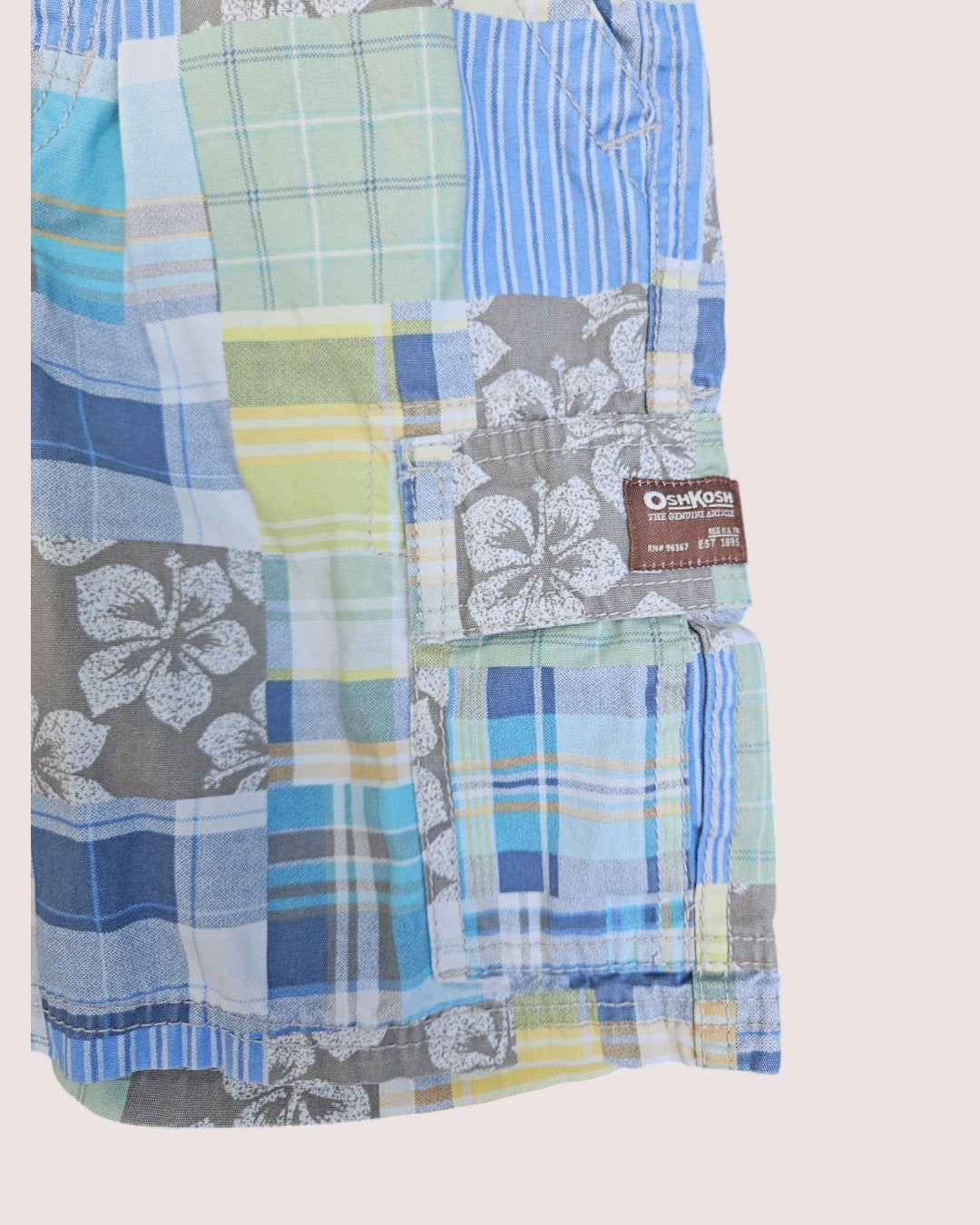 Oshkosh tropical patchwork shorts 4T