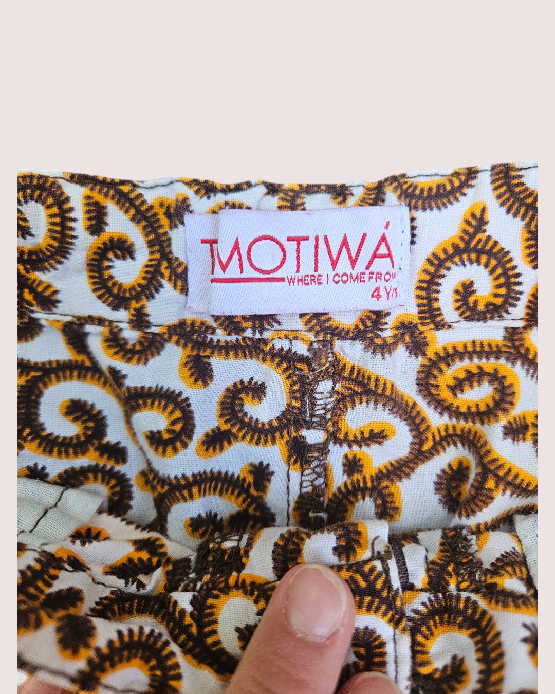Ankara print shorts 4T