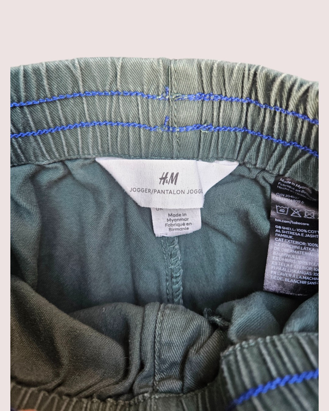 H&M green joggers 6-7Y