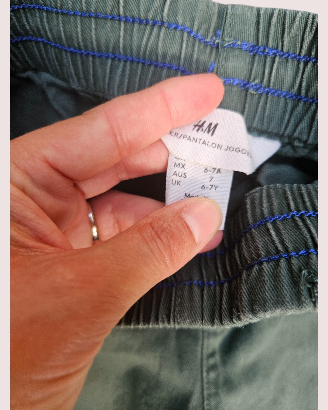 H&M green joggers 6-7Y