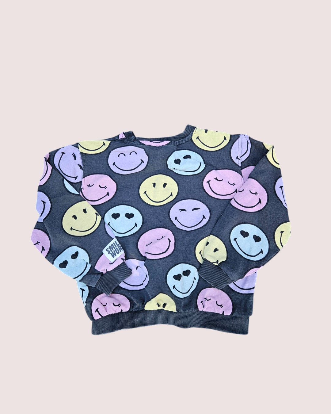H&M Smiley world crewneck 6-8Y