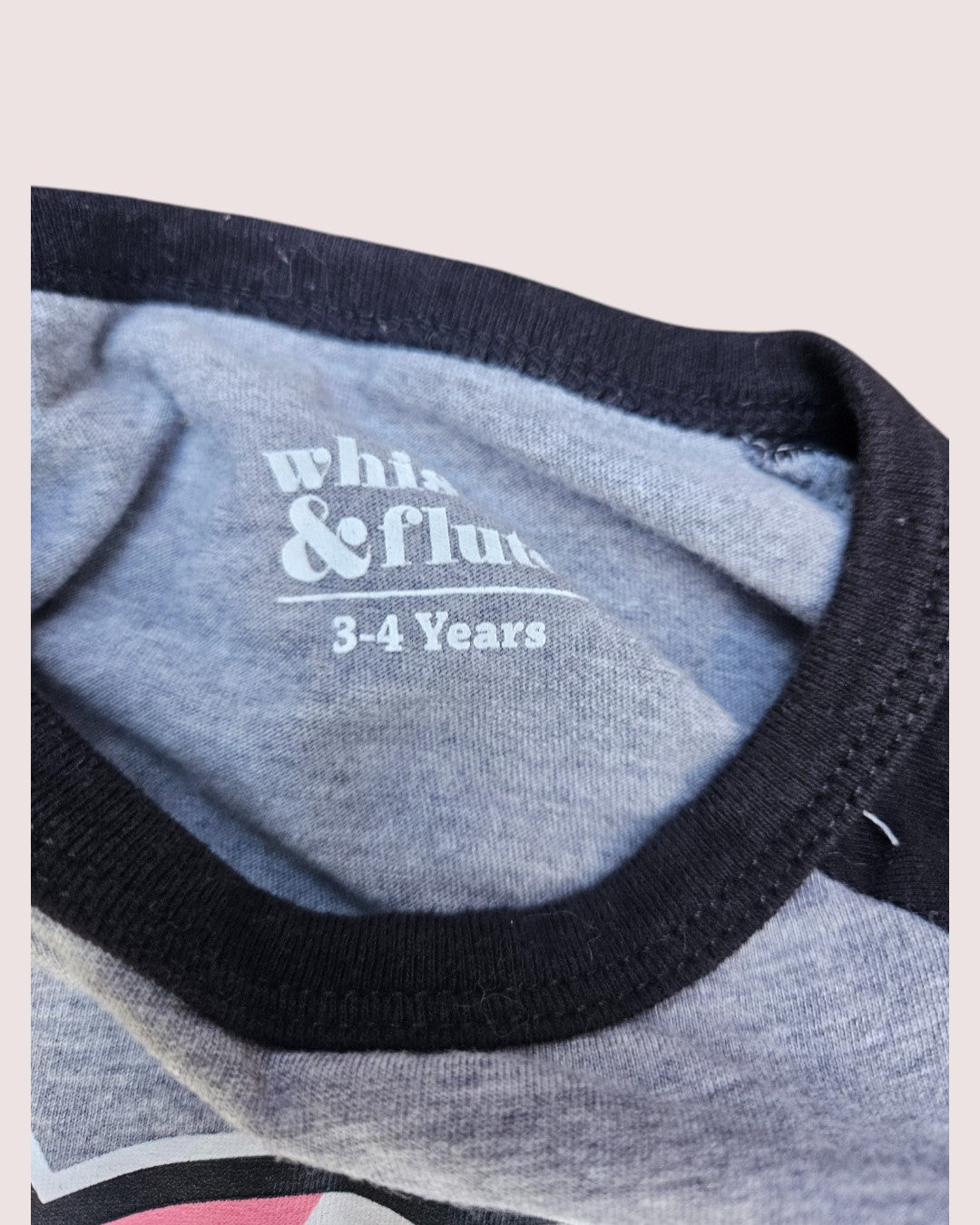 Whistle and Flute raglan tee 3-4Y