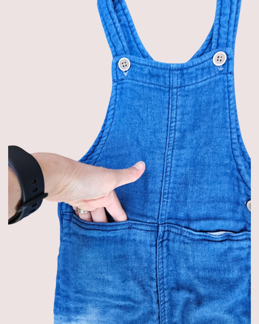 Zara chambray denim overalls 4-5Y