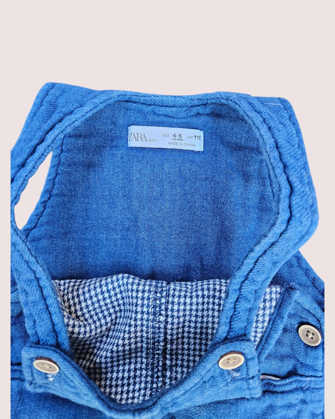 Zara chambray denim overalls 4-5Y