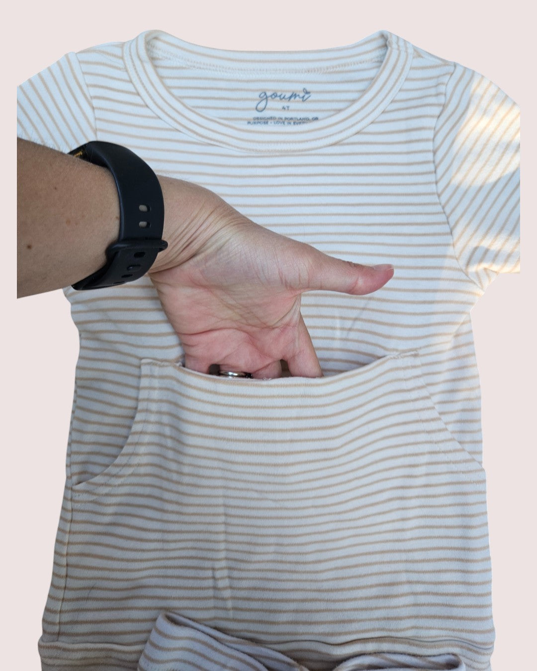 Goumi Kids striped lounge set shorts and tee 4T