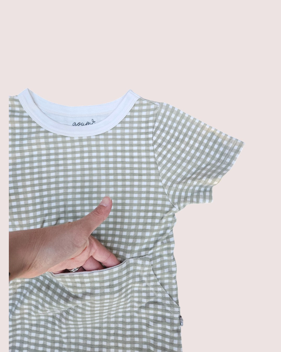 Goumi Kids checkered lounge set shorts and tee 4T