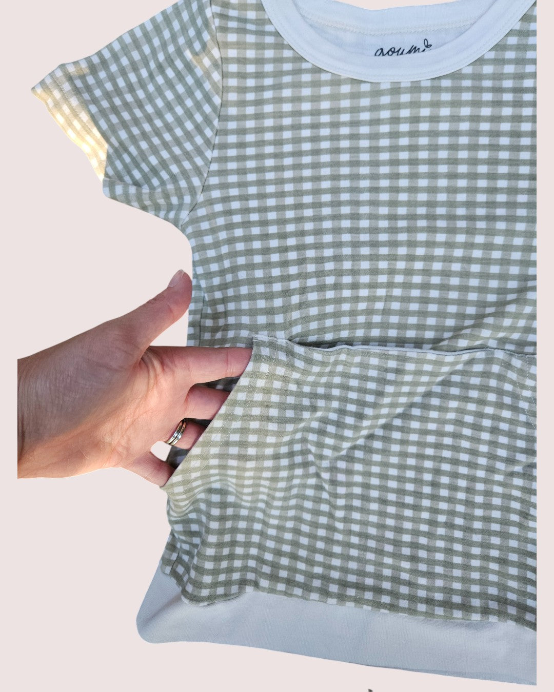 Goumi Kids checkered lounge set shorts and tee 4T