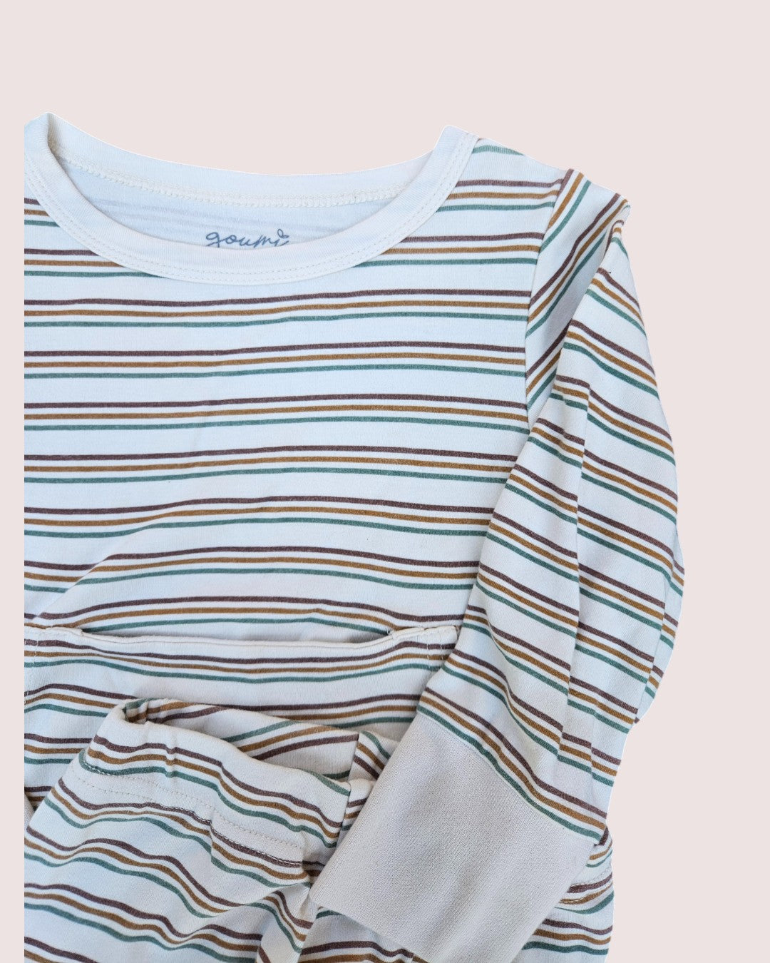 Goumi Kids lounge set pants and long sleeve 4T -colourful stripes
