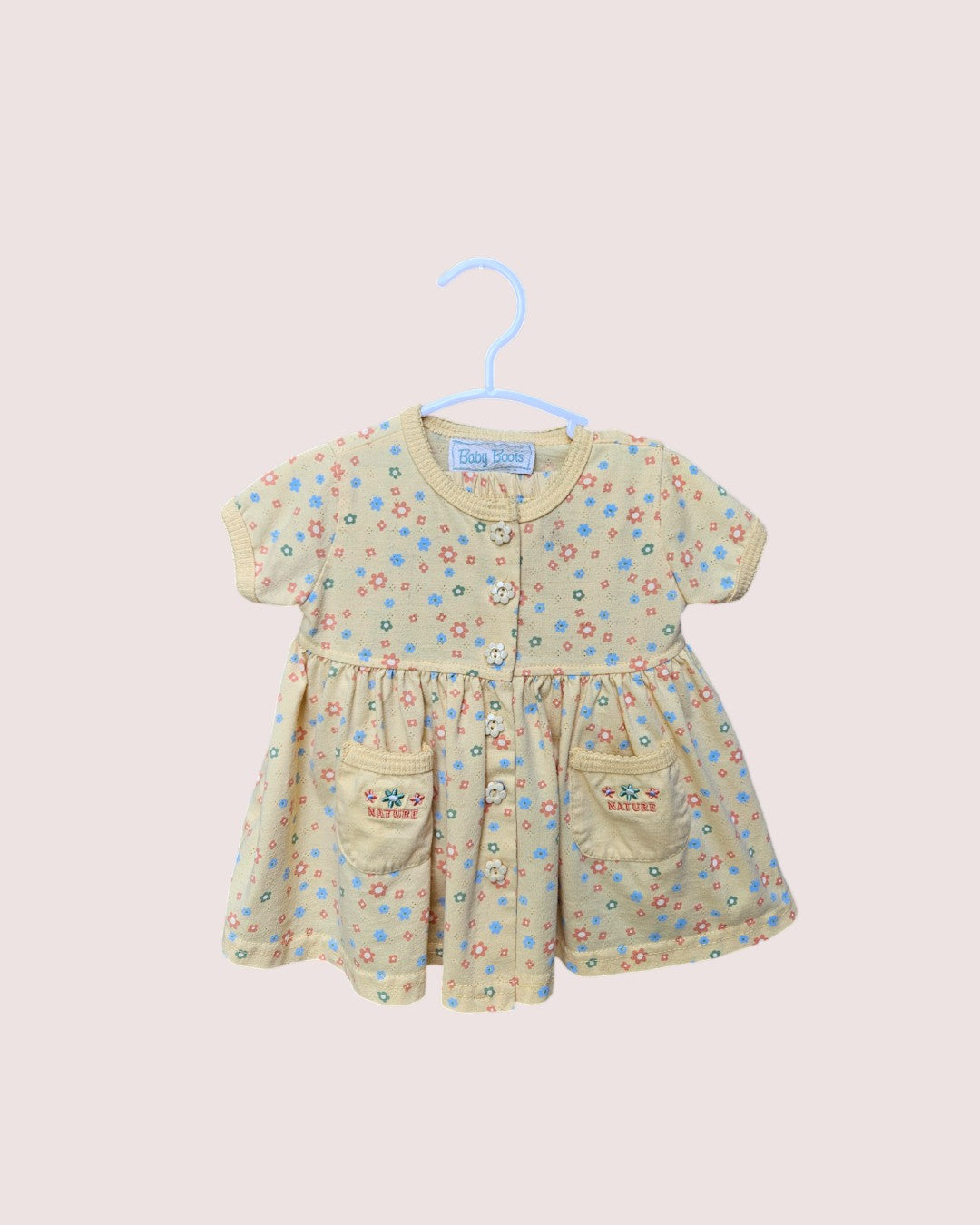 Vintage baby boots dress and bloomers set 9-12m