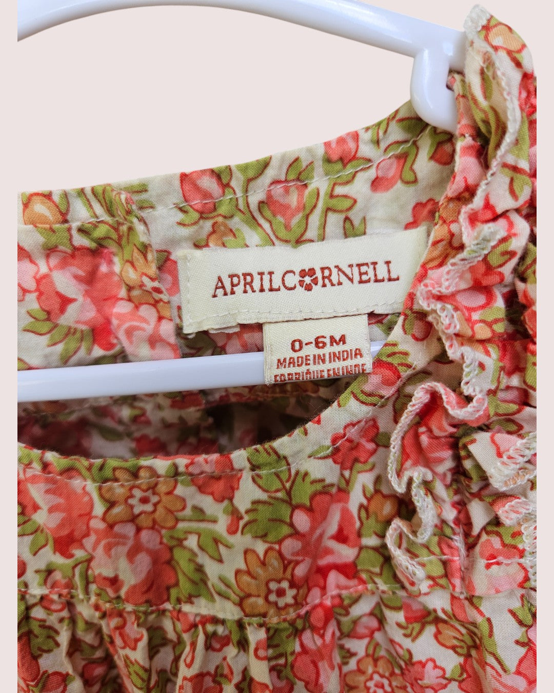 April Cornell floral bubble romper 0-6m
