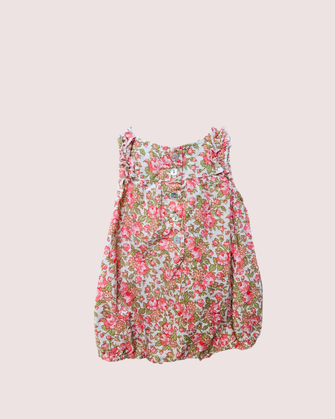 April Cornell floral bubble romper 0-6m