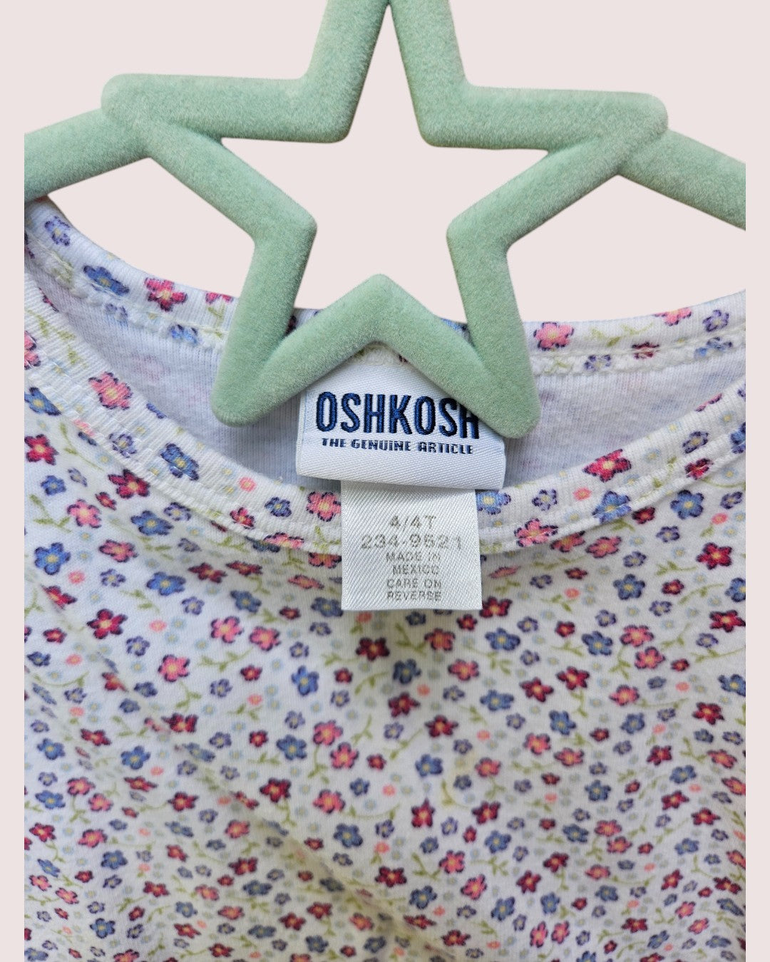 Vintage Oshkosh floral tee 4t