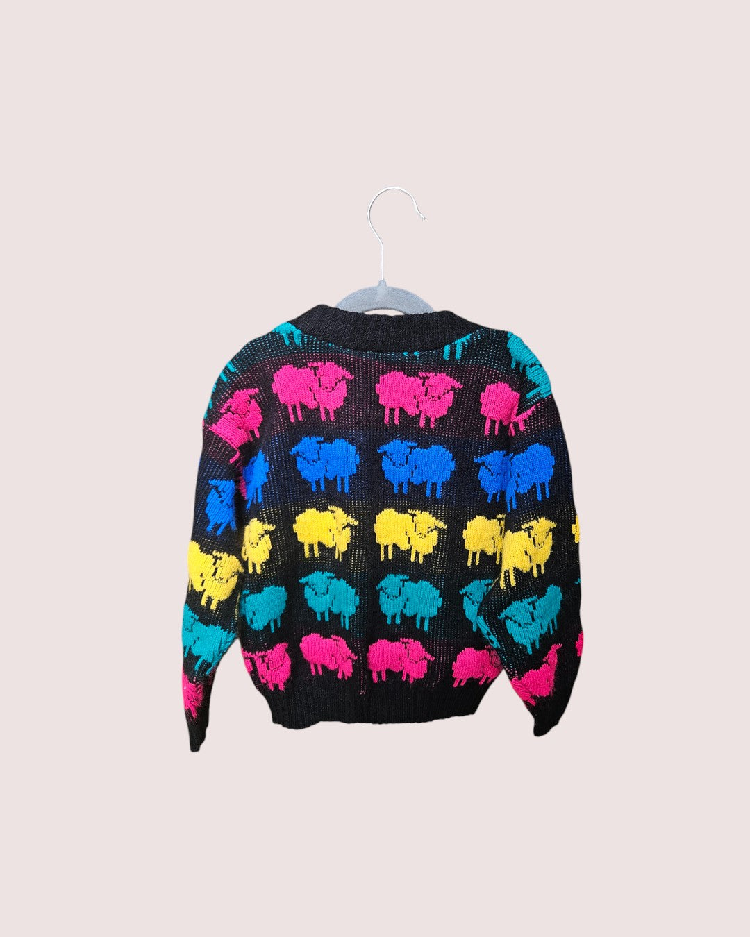 Vintage acrylic sheep knit Approx 3-5T