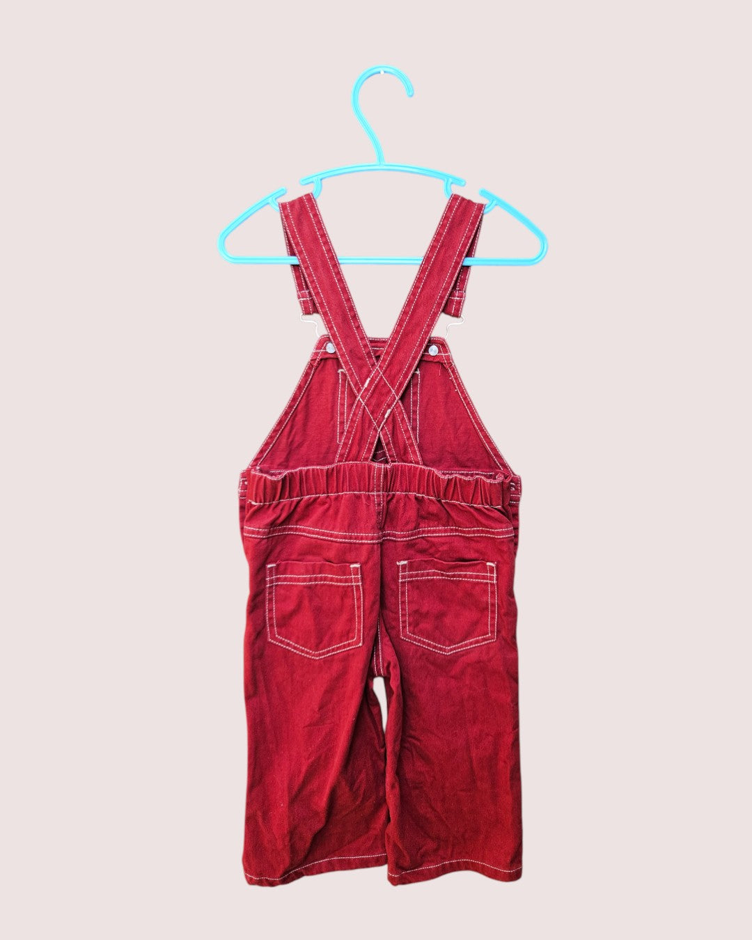 Vintage Baby Roots floral embroidery overalls 18-24M