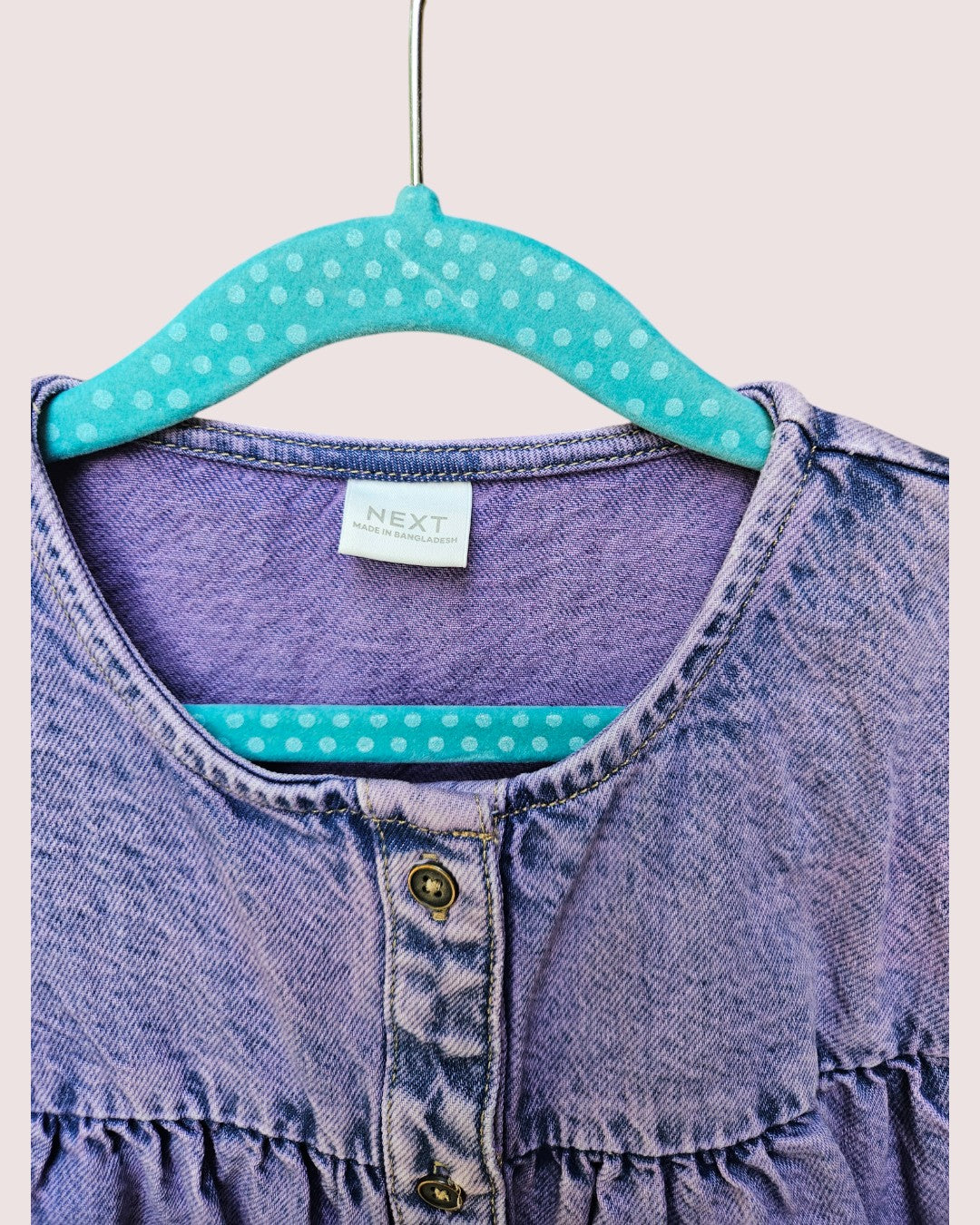 Next purple acid wash dress 2-3Y