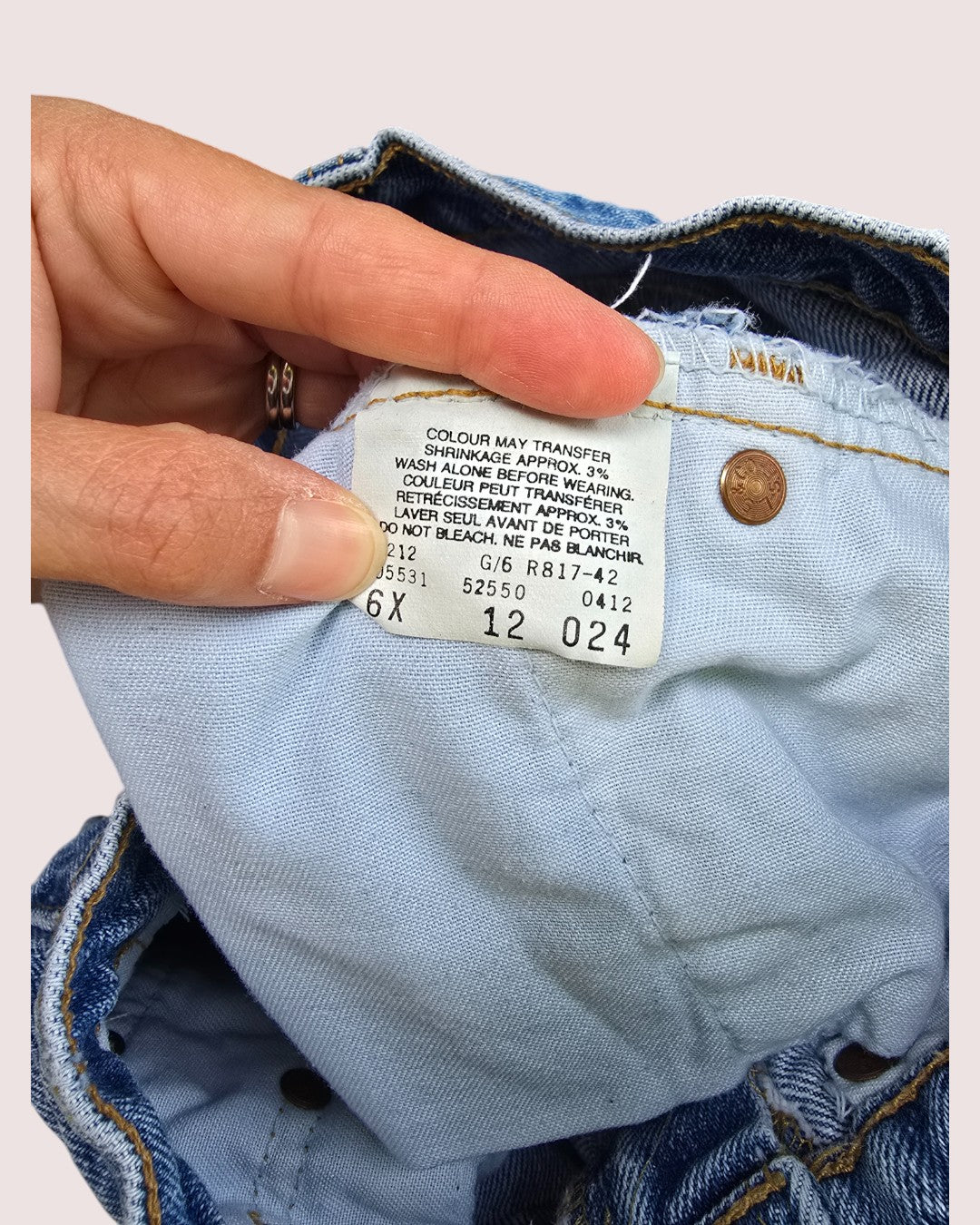 Vintage light wash Levi's Tagged 6X
