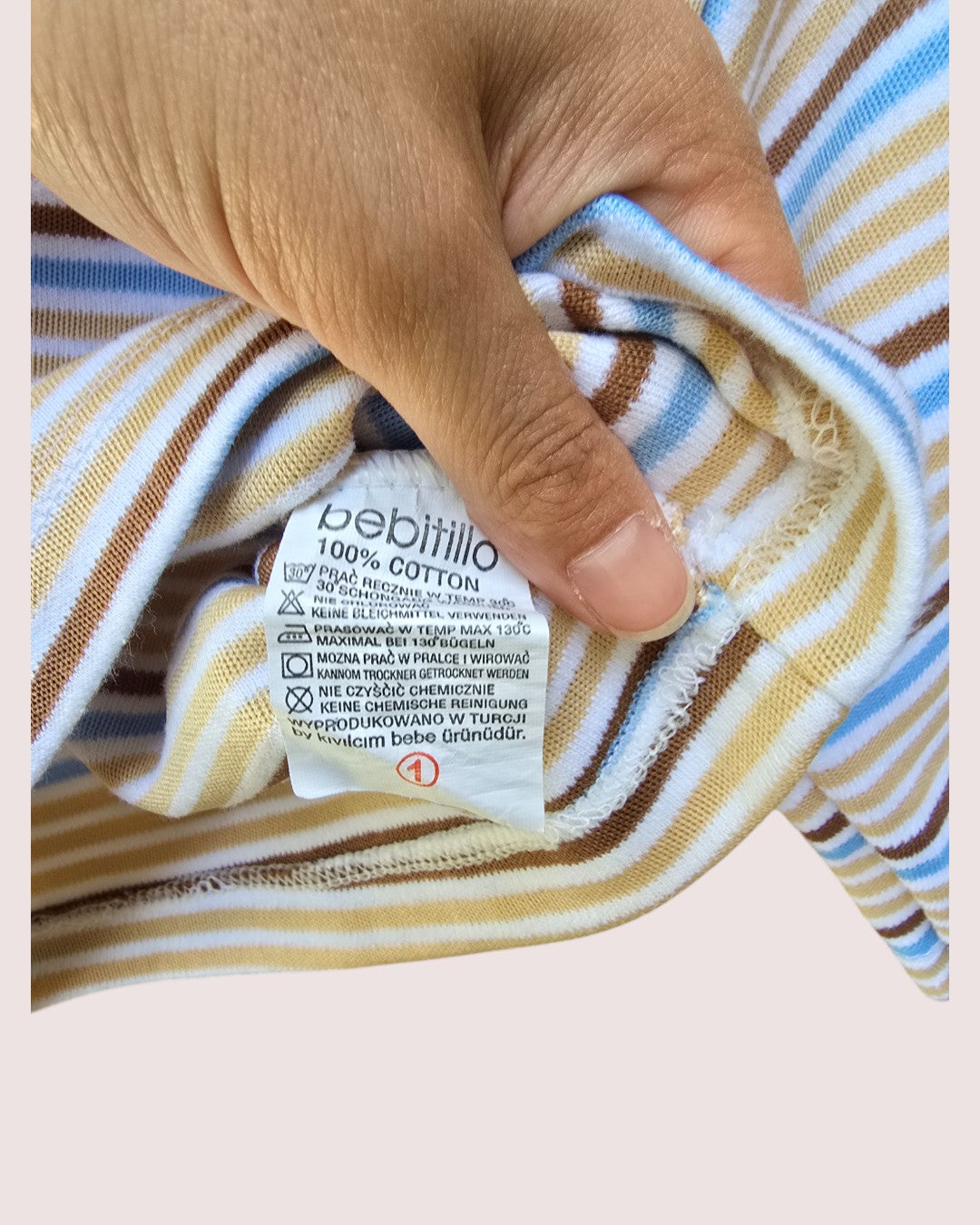 Cotton striped long sleeve 12-18m