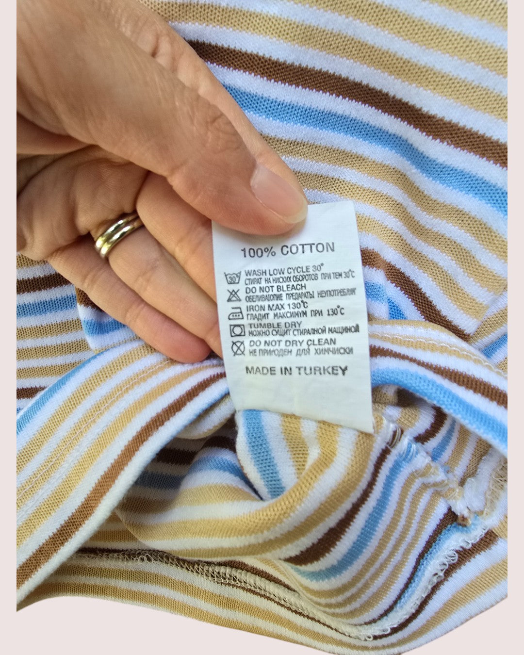 Cotton striped long sleeve 12-18m