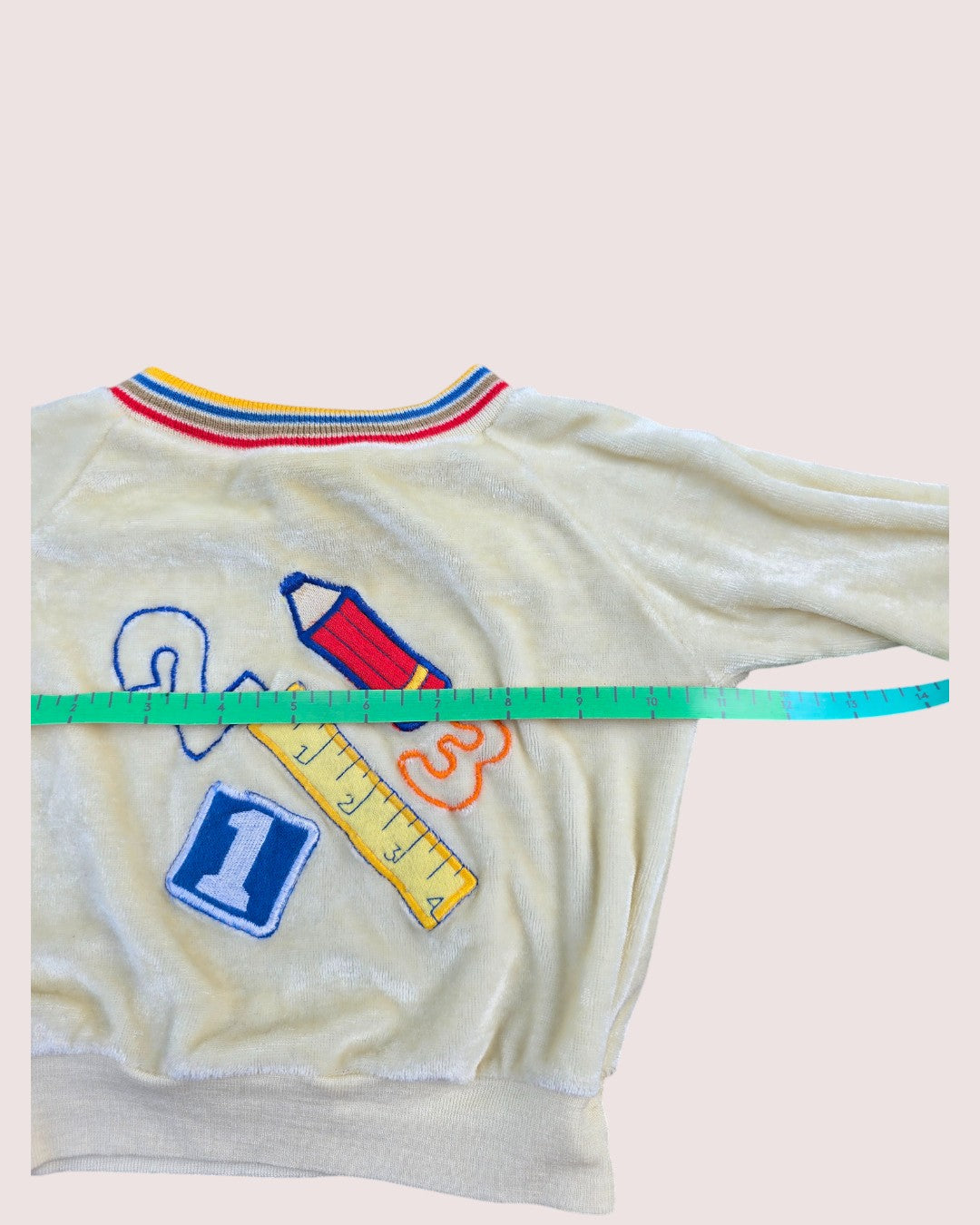 Vintage velour sweater Tagged 12m