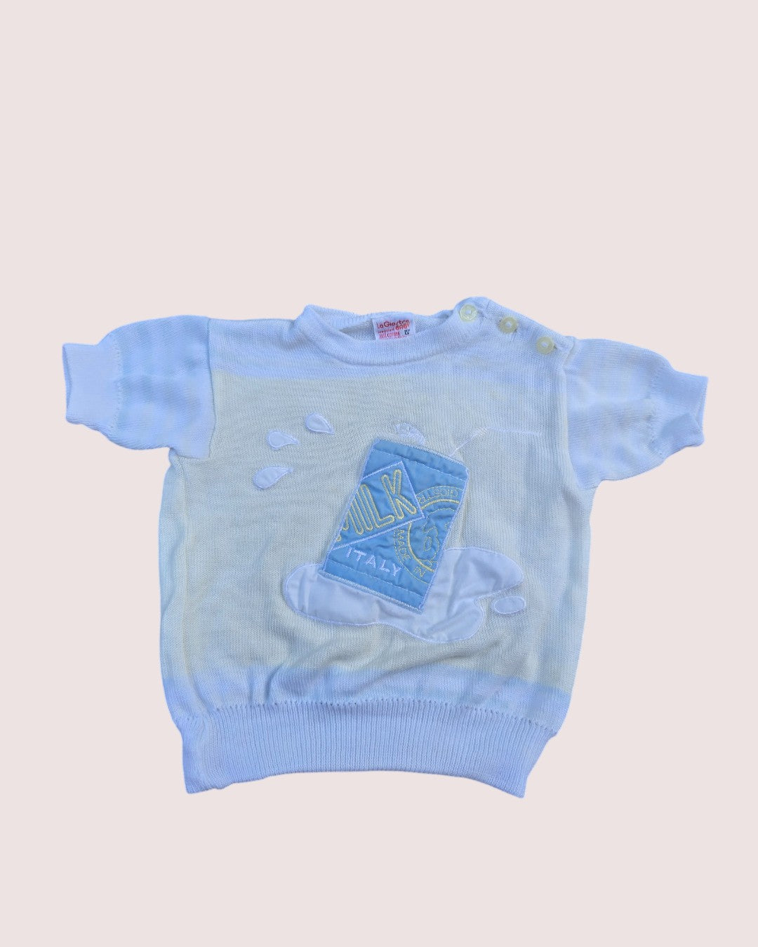 Cotton knit milk tee Made in Italy 3-9m
