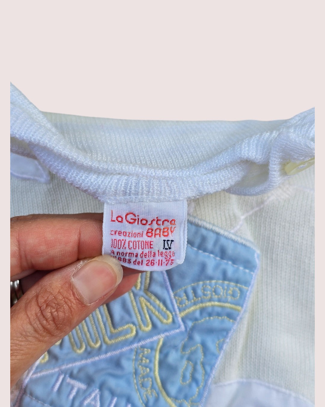 Cotton knit milk tee Made in Italy 3-9m