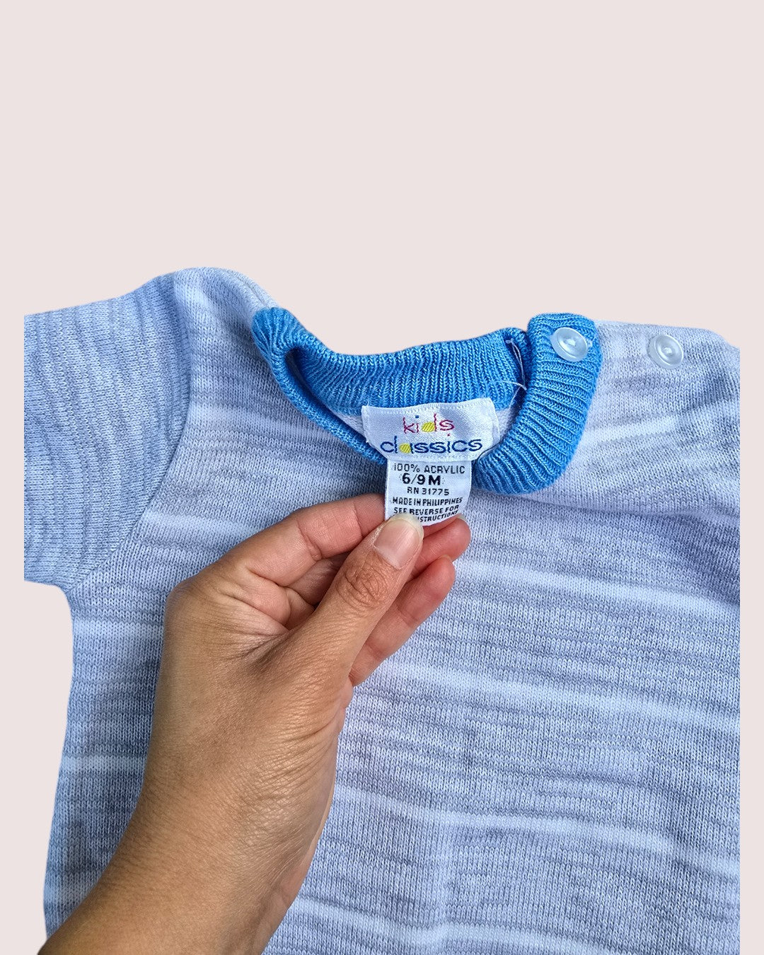 Acrylic knit tee 6-9m