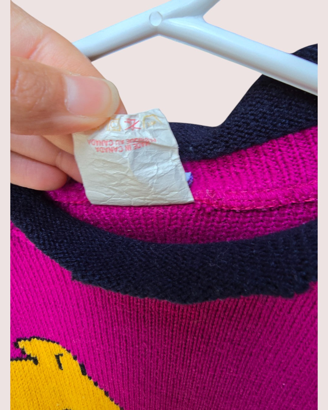 Vintage Pooh and piglet knit sweater with roll collar Tagged 6