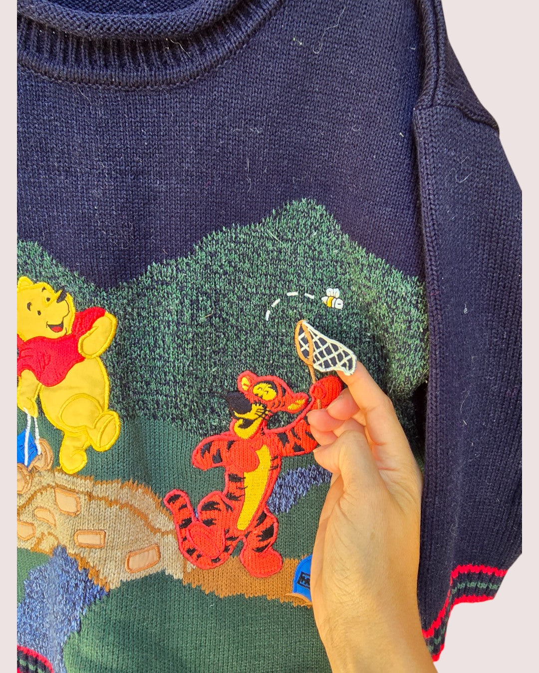 Vintage Disney and Tigger knit sweater with 3D butterfly net 3-6T