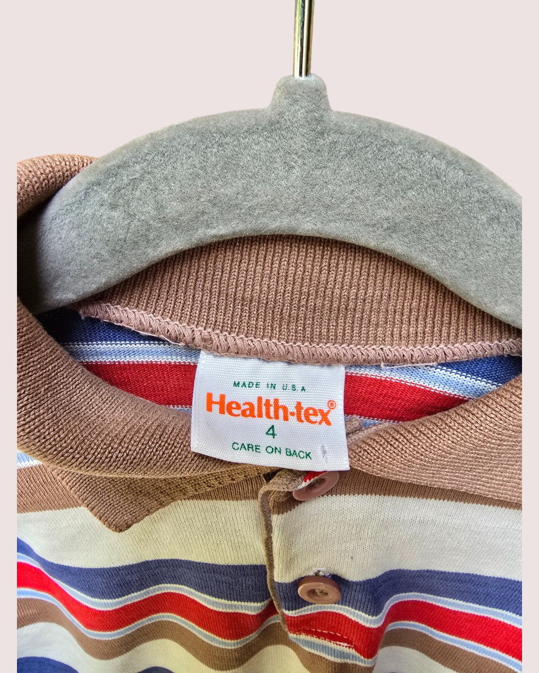 Vintage HealthTex striped polo long sleeve Size 4