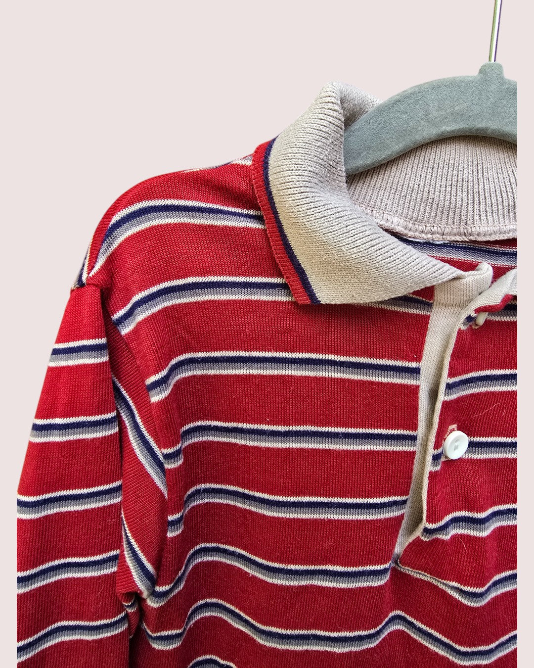 Vintage single stitch long sleeve polo 5-6T
