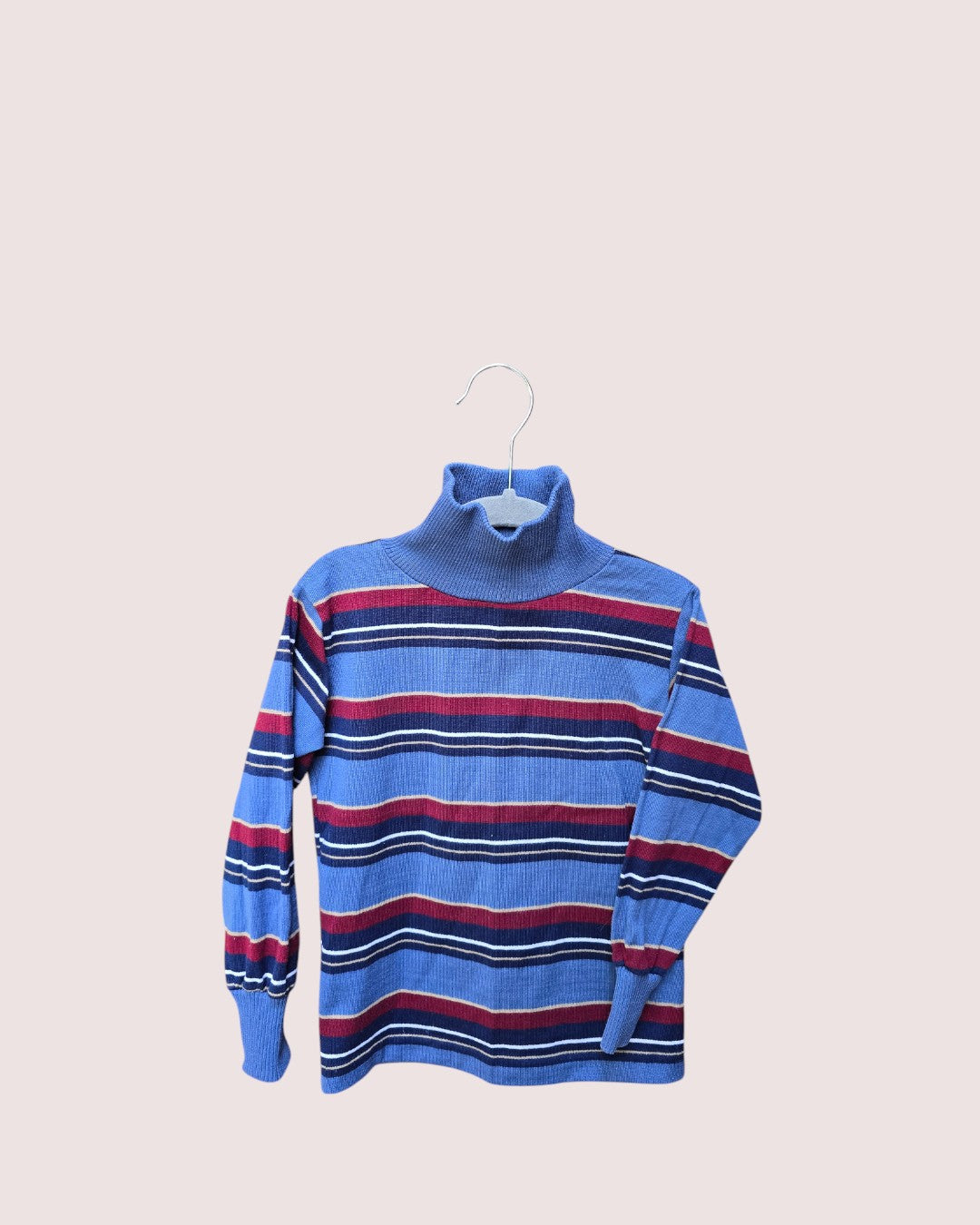 Vintage Health Text striped turtleneck Size 6, best fit 4-5T