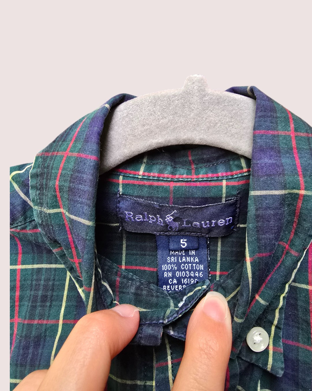 Retro Ralph Lauren plaid button up Size 5