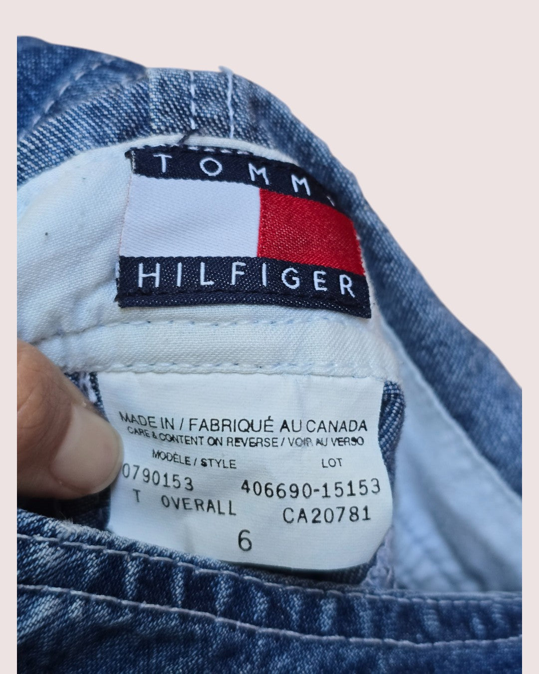 Vintage Tommy Hilfiger overalls Made in Canada Size 6