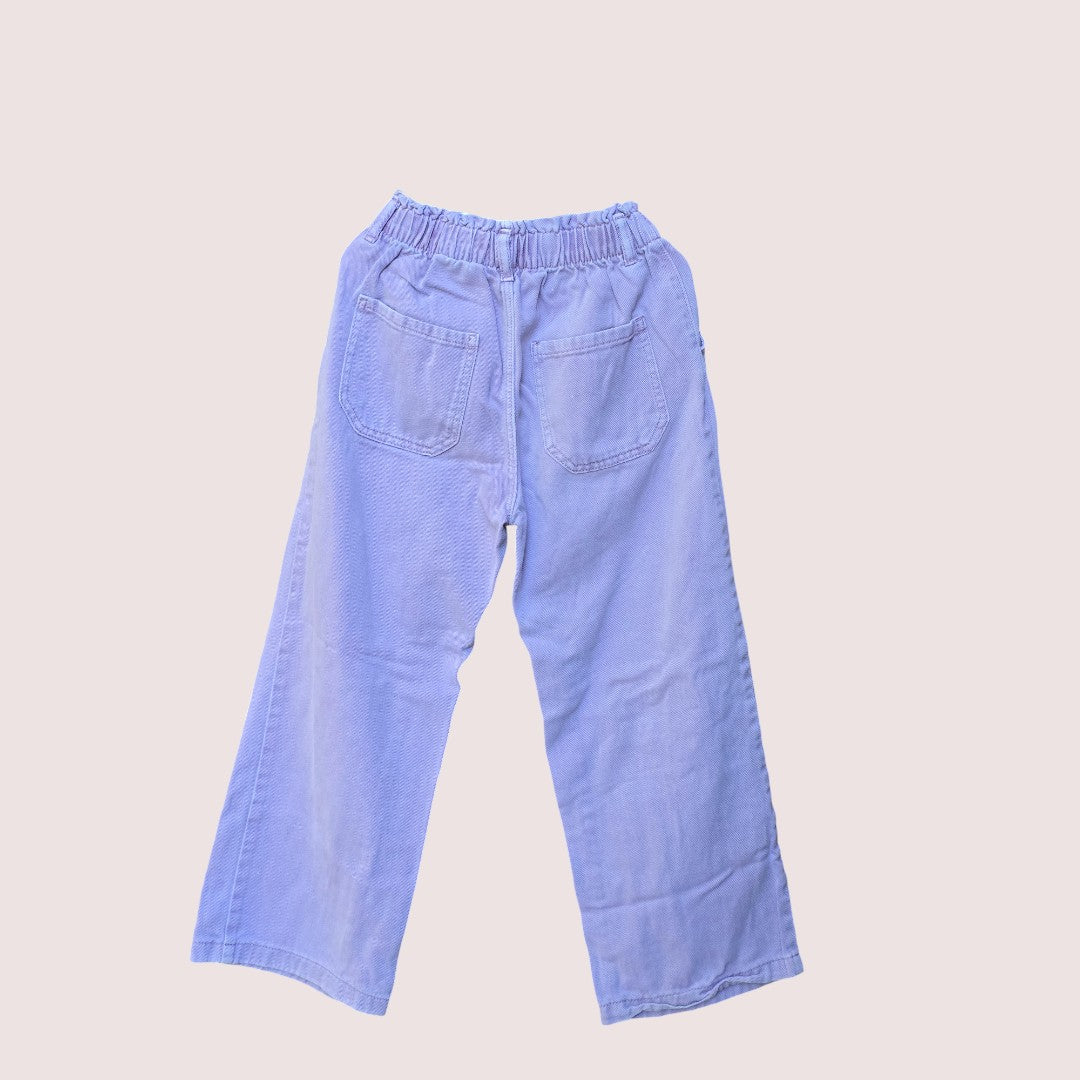 H&M lavender wide leg jeans 7-8Y