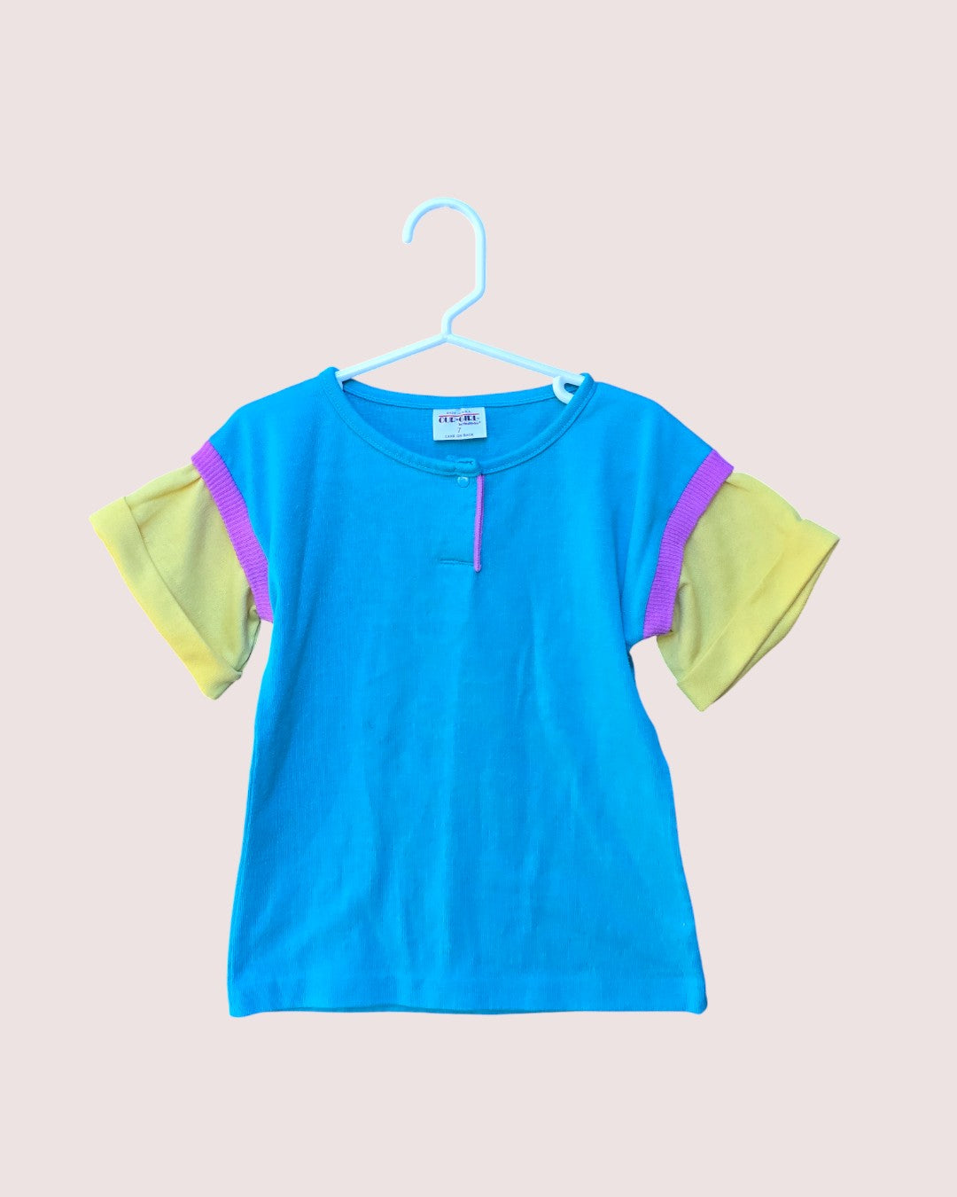 Vintage HealthTex single stitch colourblock tee Tagged 7
