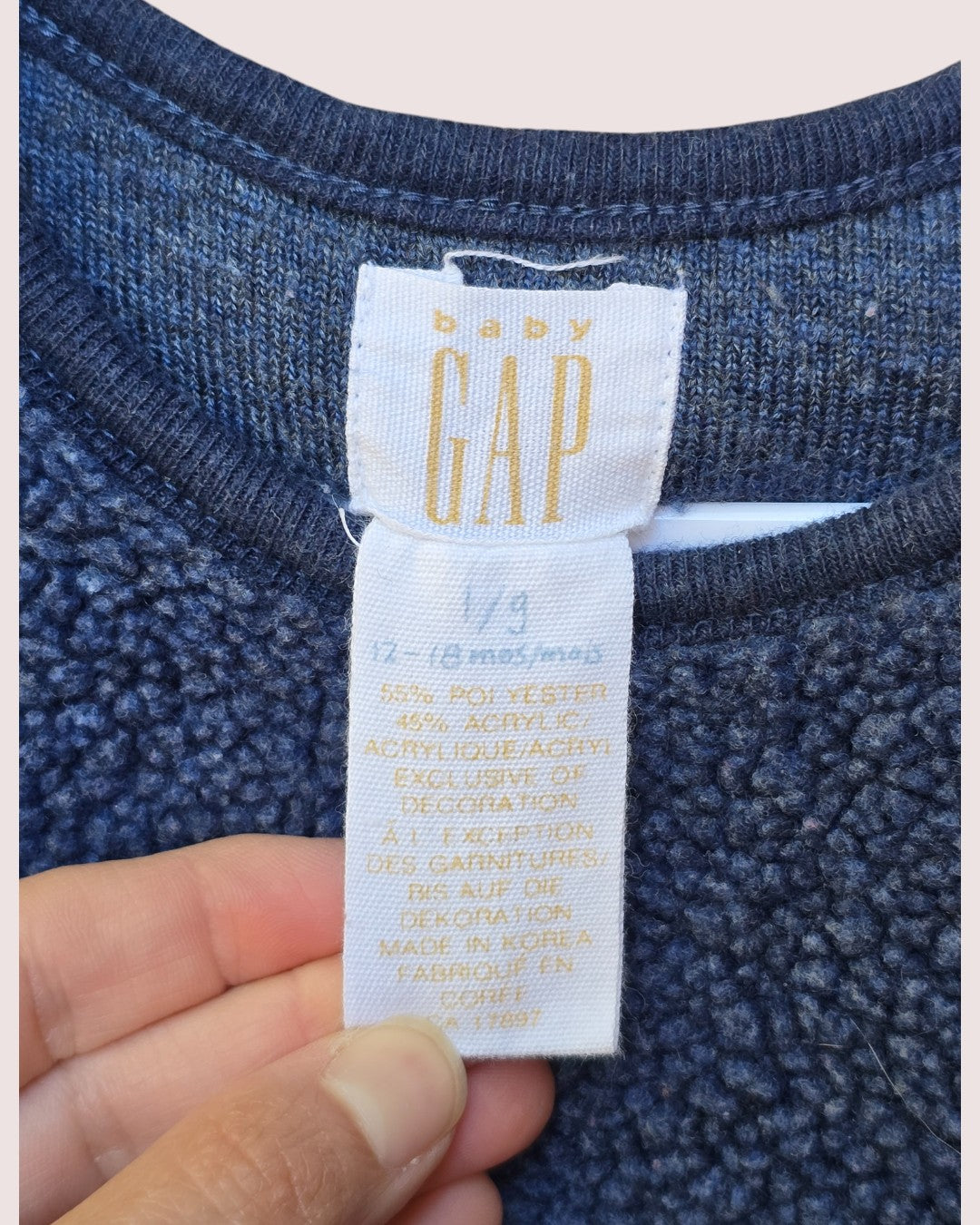 Vintage babyGap terry jumper Tagged L 12-18m