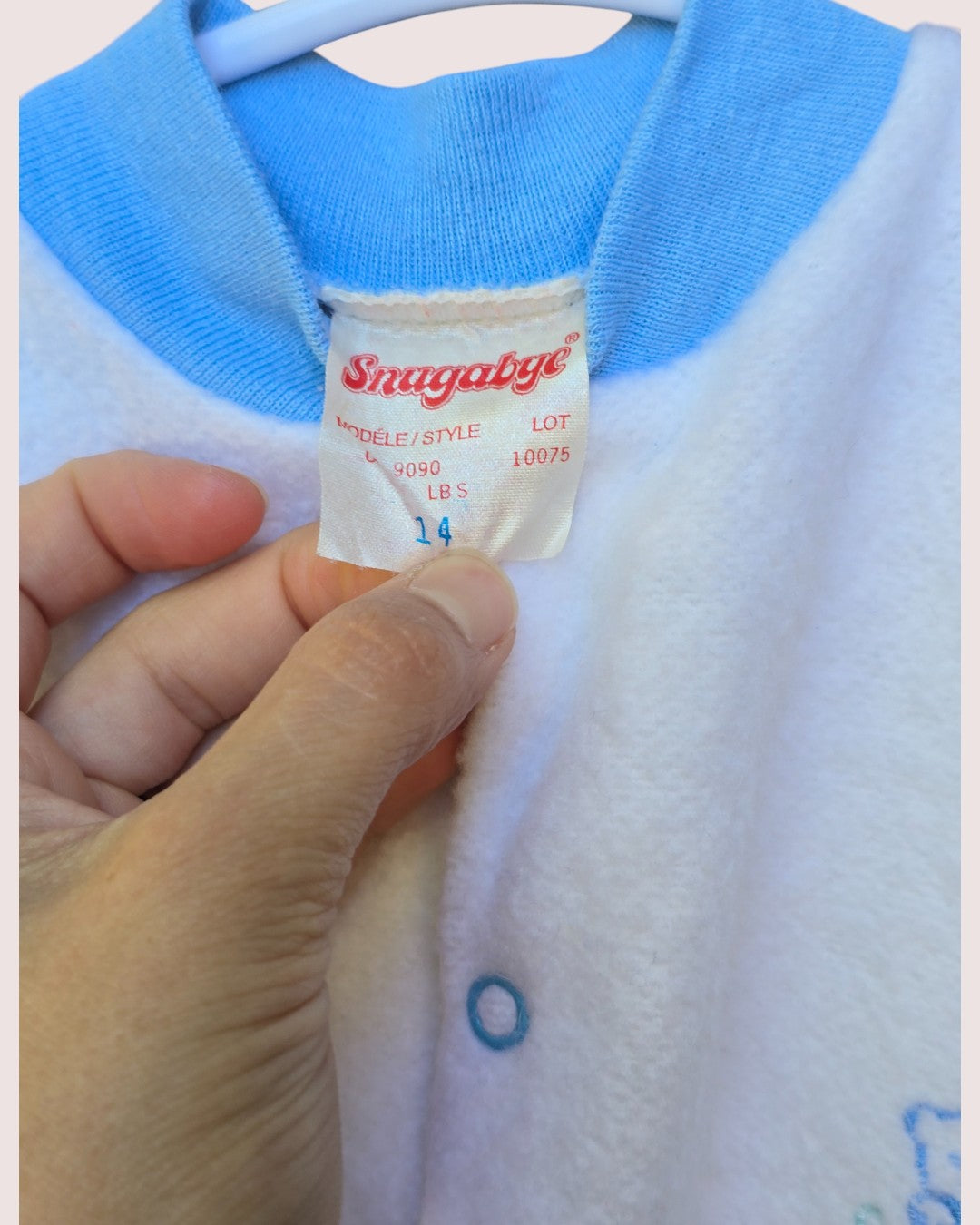 Vintage Snugabye two piece convert a foot set Tagged 14lb Newborn sizing