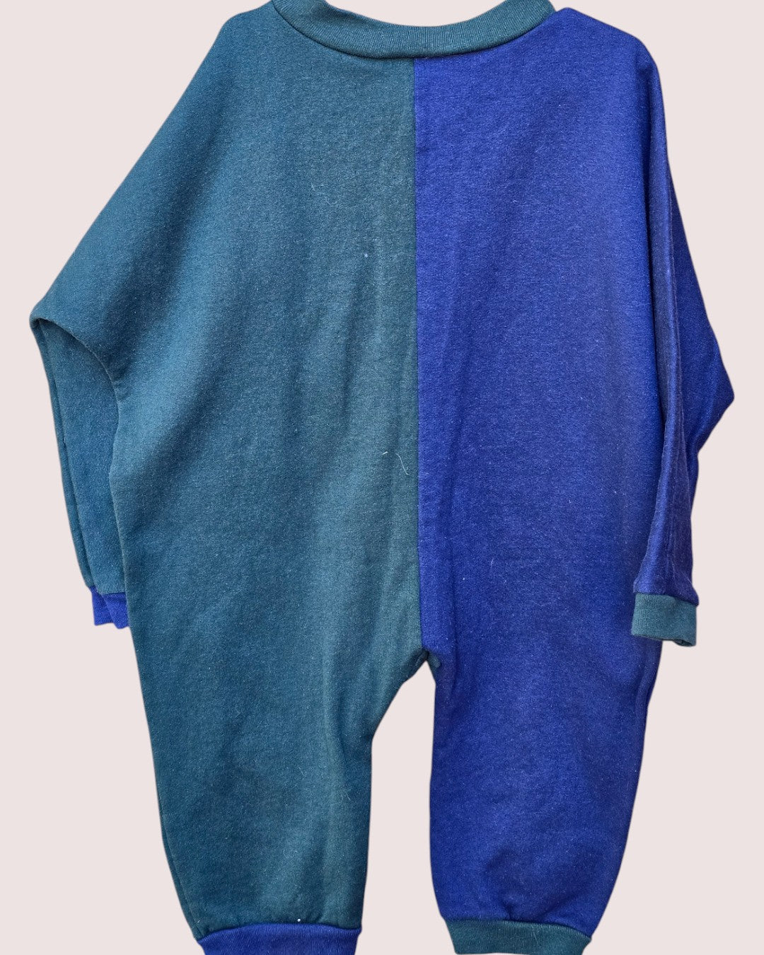 Vintage colourblock sleeper/romper 12-18m