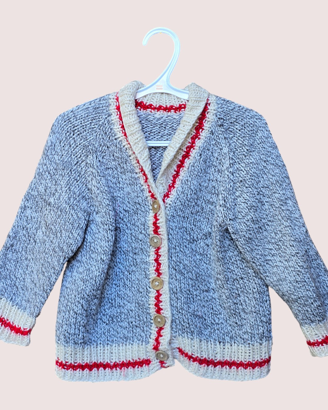 Handknit cabin sweater Cardigan 3-5T