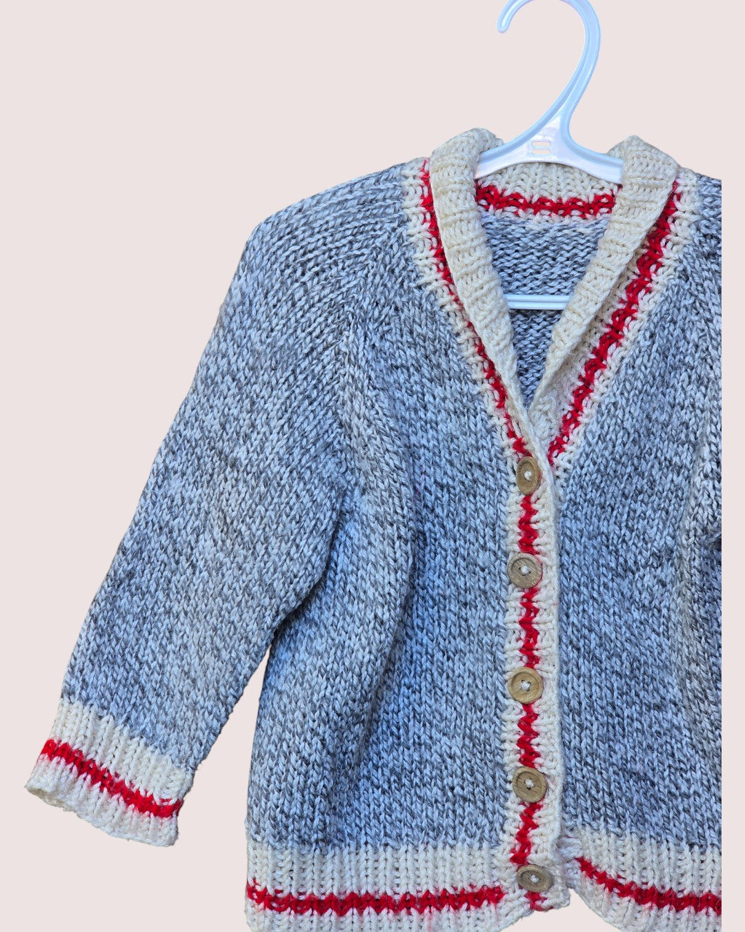 Handknit cabin sweater Cardigan 3-5T