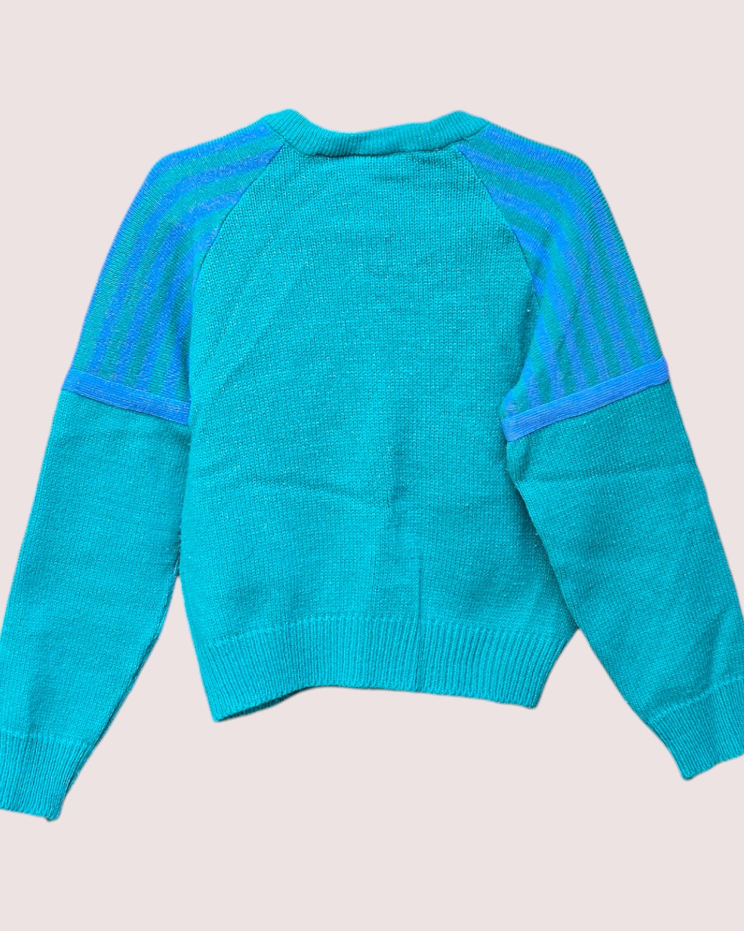 Vintage acrylic knit sweater with cyclist motif approx 3-5T