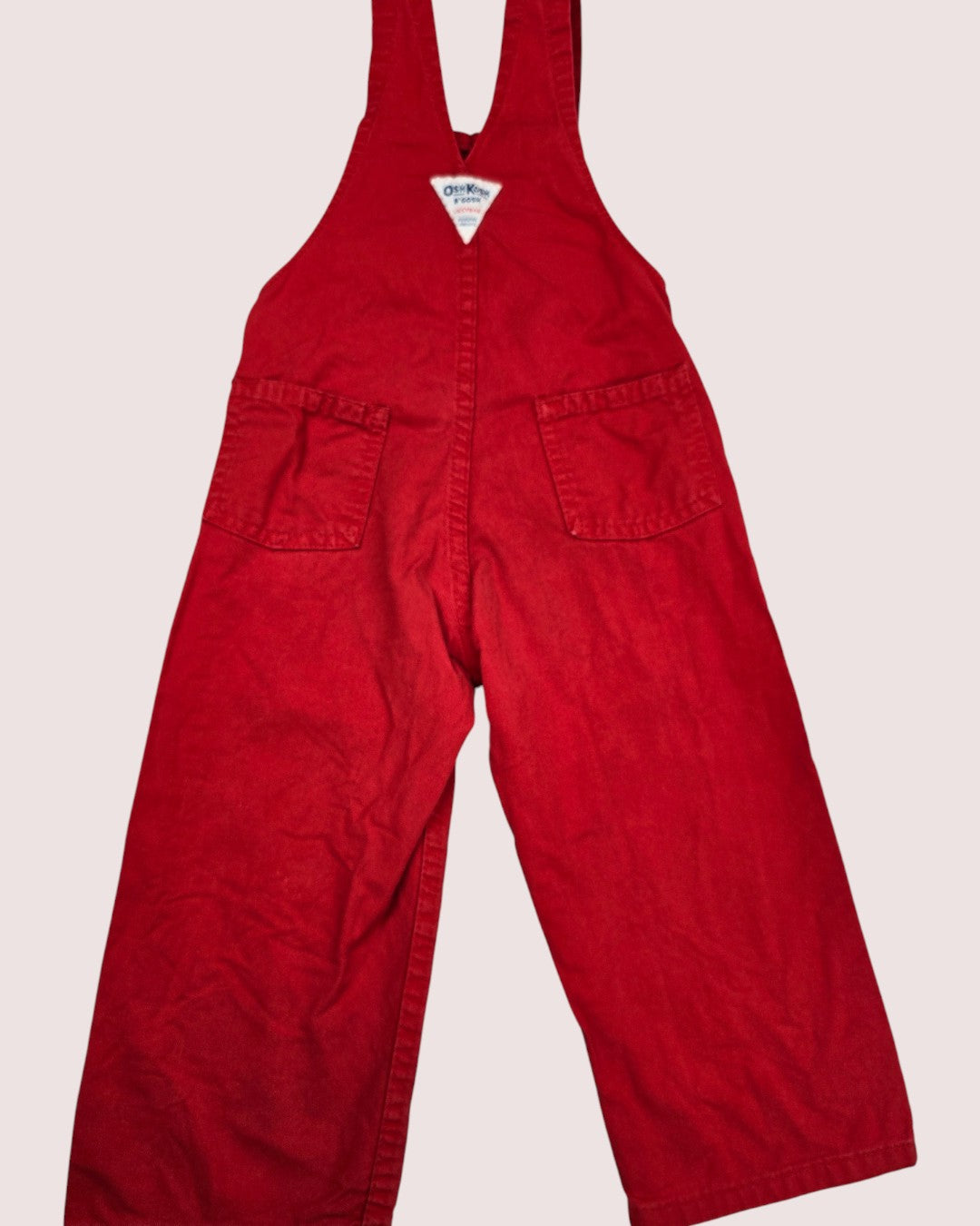Vintage Oshkosh red overalls Tagged 3 STS 18" best for up to 2T